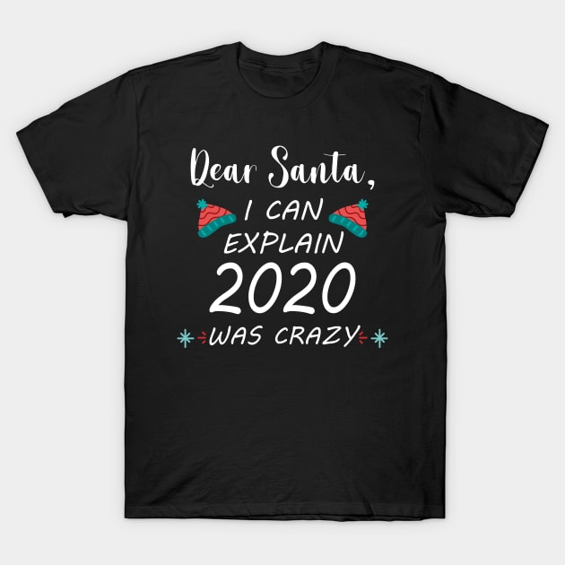 Dear Santa I can Explain 2020 Was Crazy 2020 Funny Christmas T-Shirt by Shop design